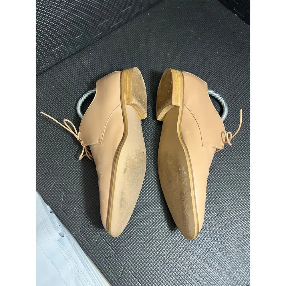 Everlane Italian Leather‎ The Modern Oxford Shoes Tan Lace Up Sz 9.5 Minimalist